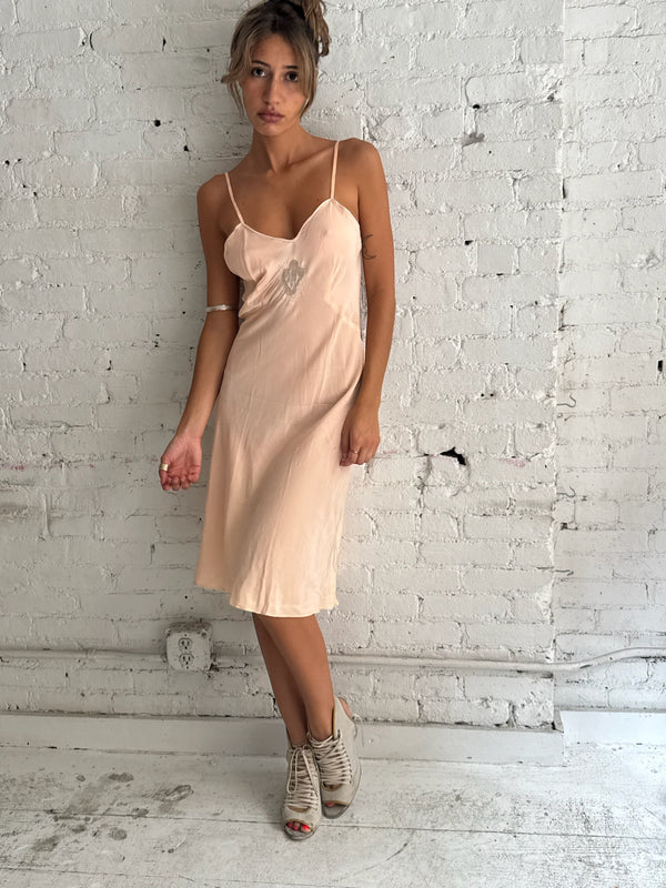 Vintage Peach Slip Dress