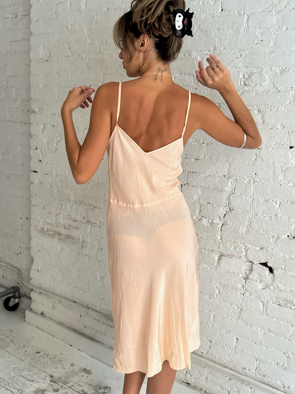 Vintage Peach Slip Dress