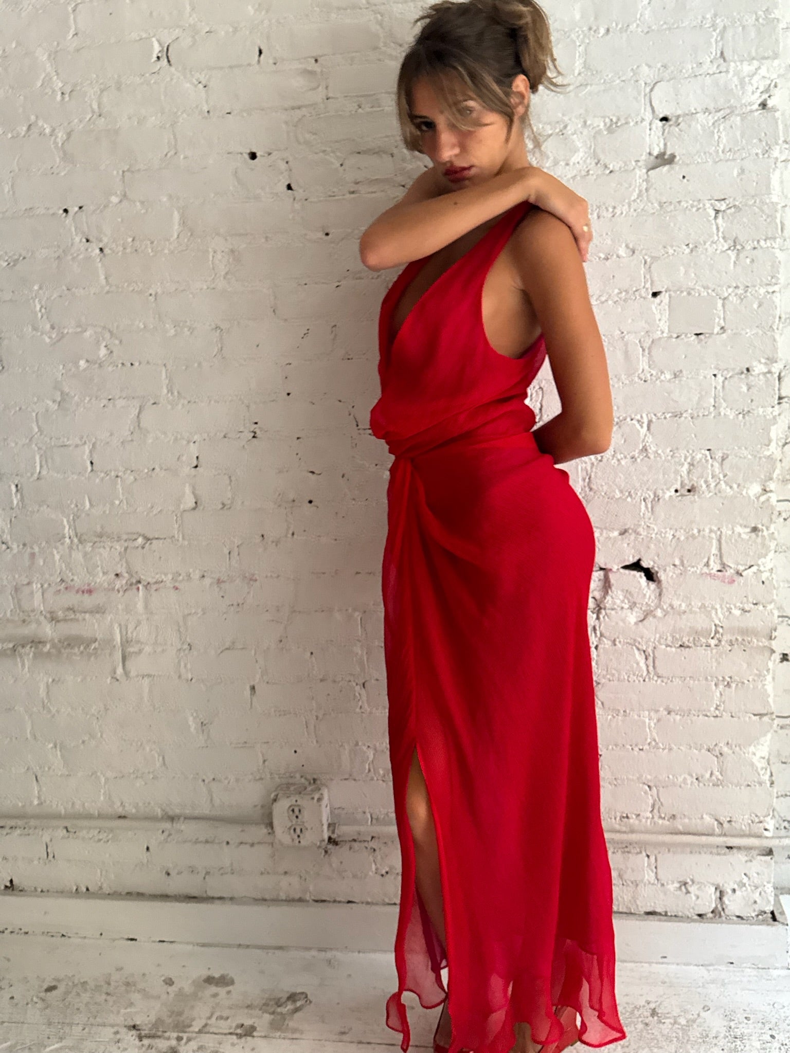 Knot Dress - Red