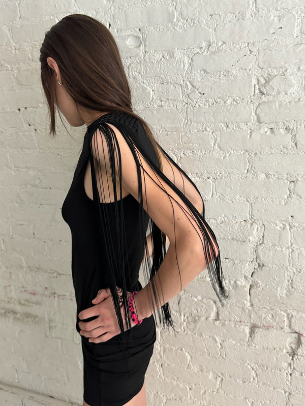 Vintage Fringe Mini Dress