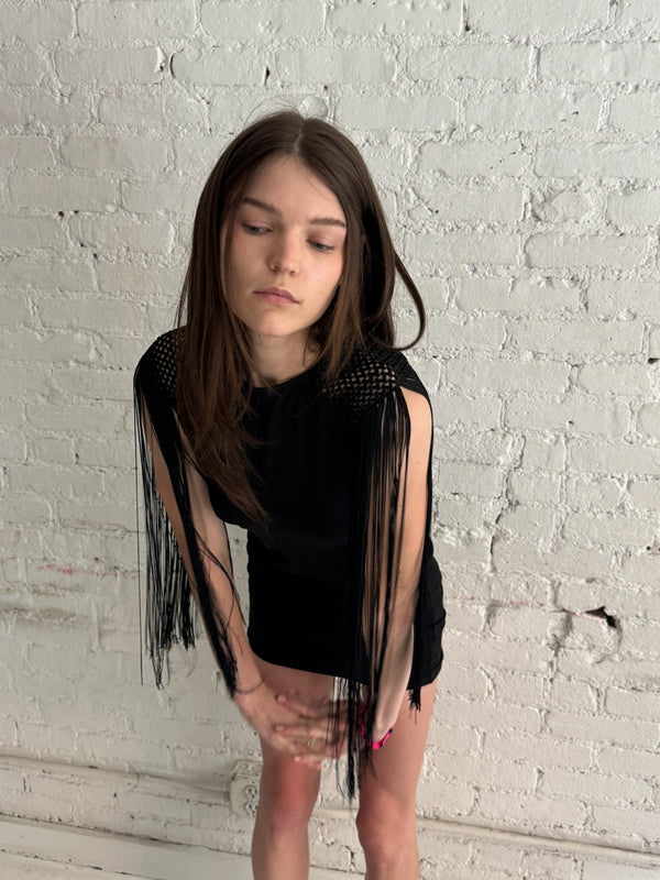 Vintage Fringe Mini Dress