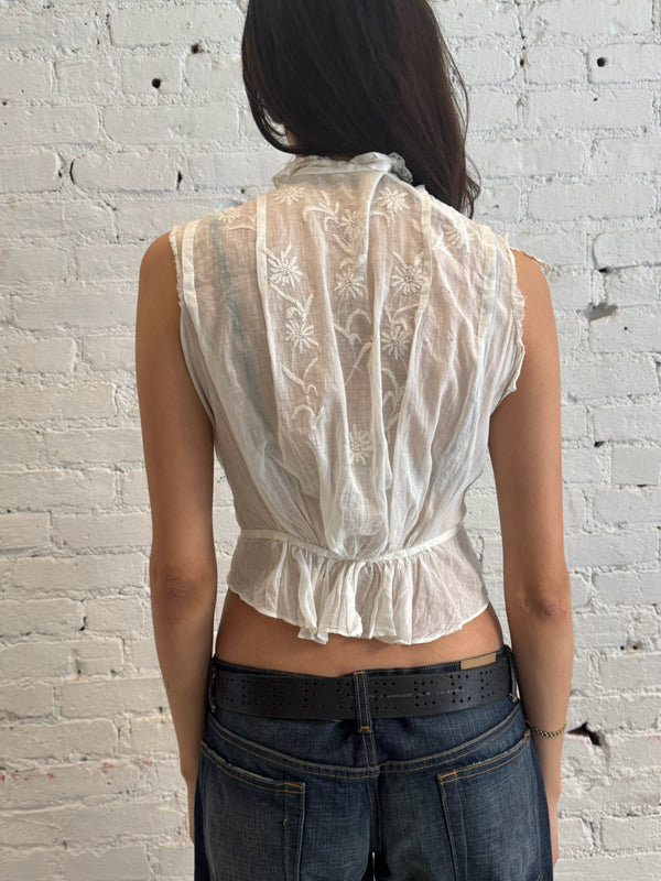 Vintage Edwardian Ruffle Top