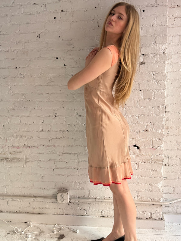 Vintage Satin Midi Dress