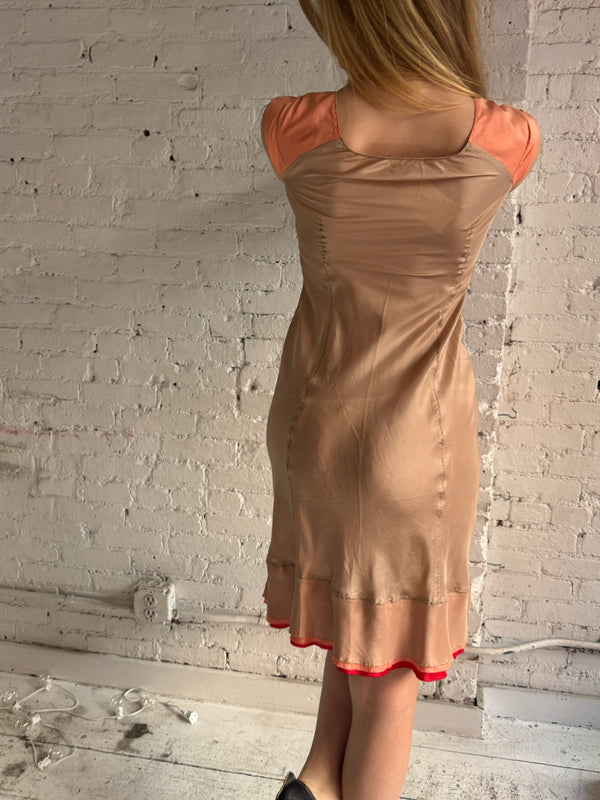 Vintage Satin Midi Dress