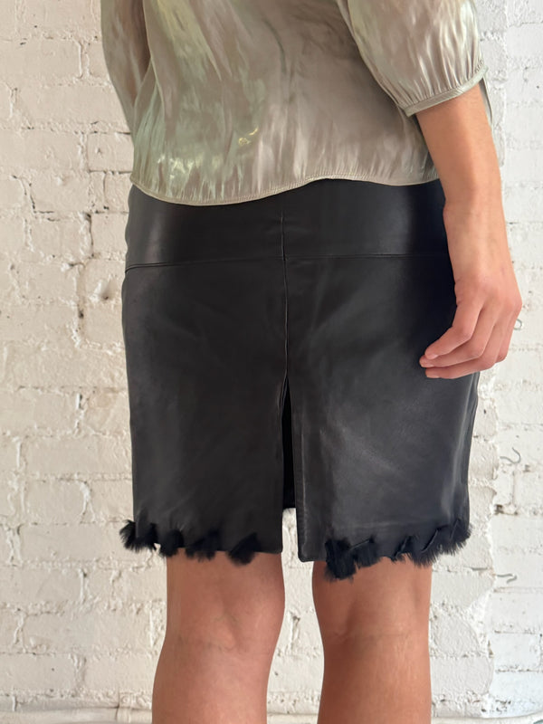 Vintage Leather Skirt