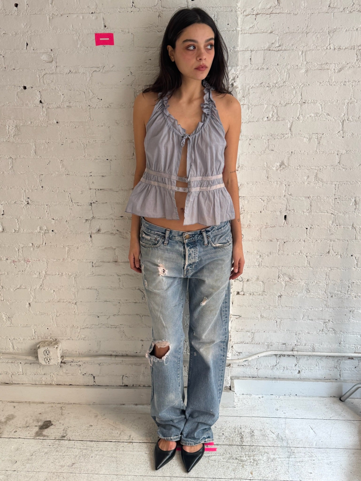 Vintage Belgian Ruffled Tank