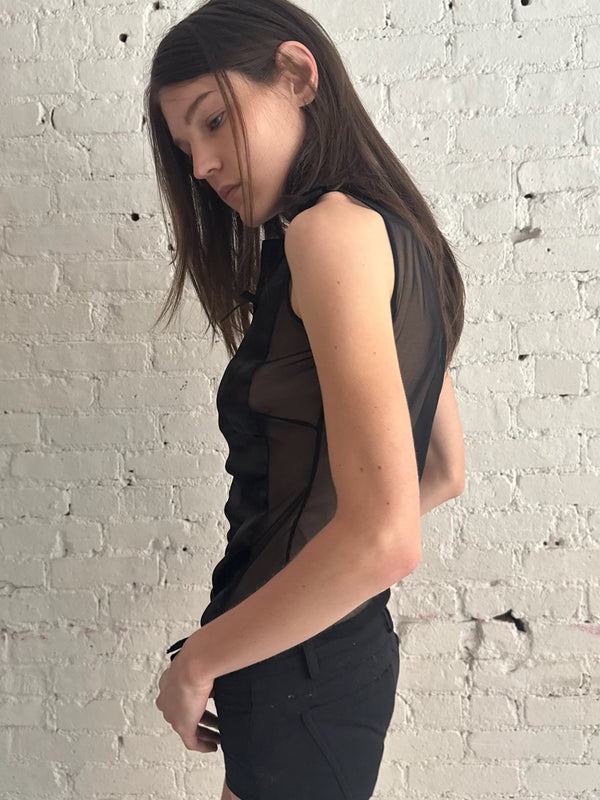 Vintage Raw Edge Seam Top