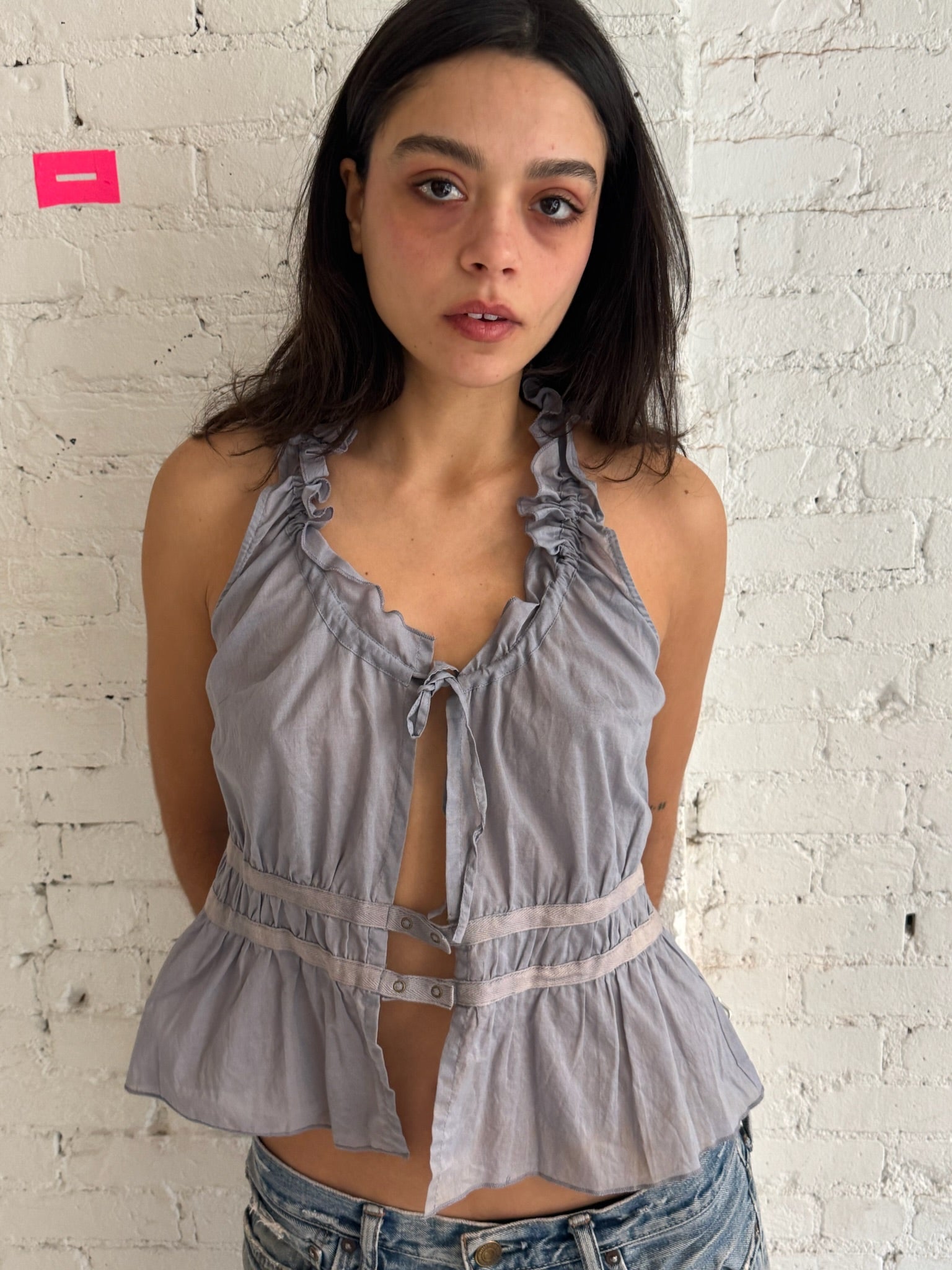 Vintage Belgian Ruffled Tank