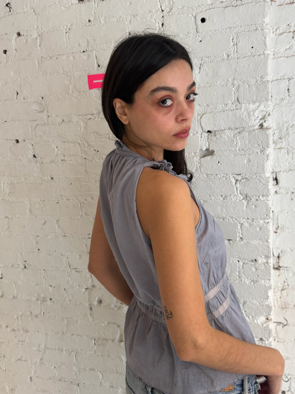 Vintage Belgian Ruffled Tank