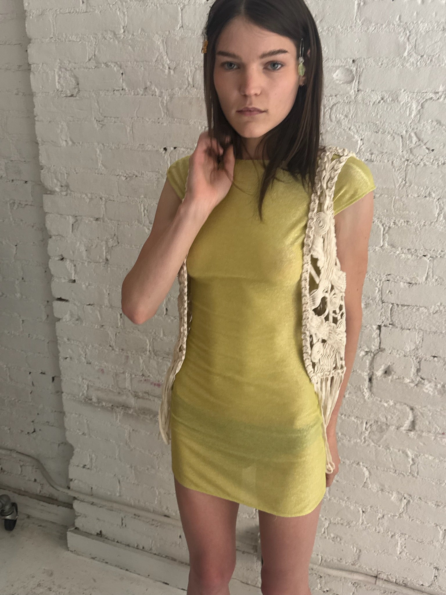 Vintage Knitted Fringe Vest