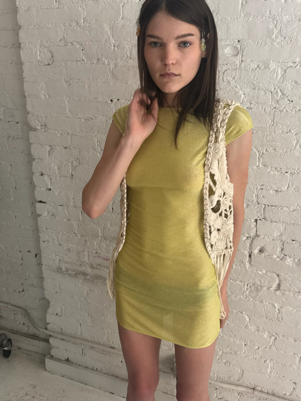 Vintage Knitted Fringe Vest