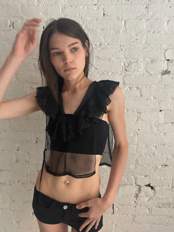 Vintage Sheer Bib Top
