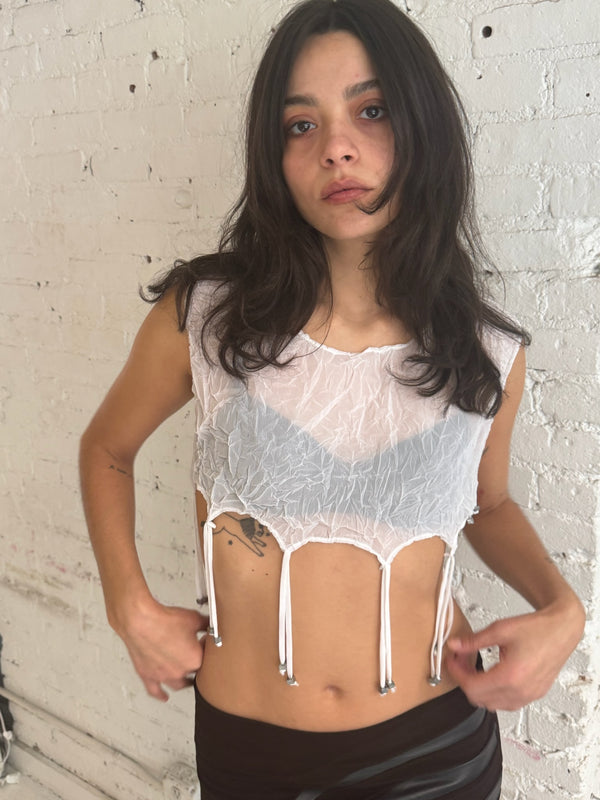 Vintage French Sheer Tank