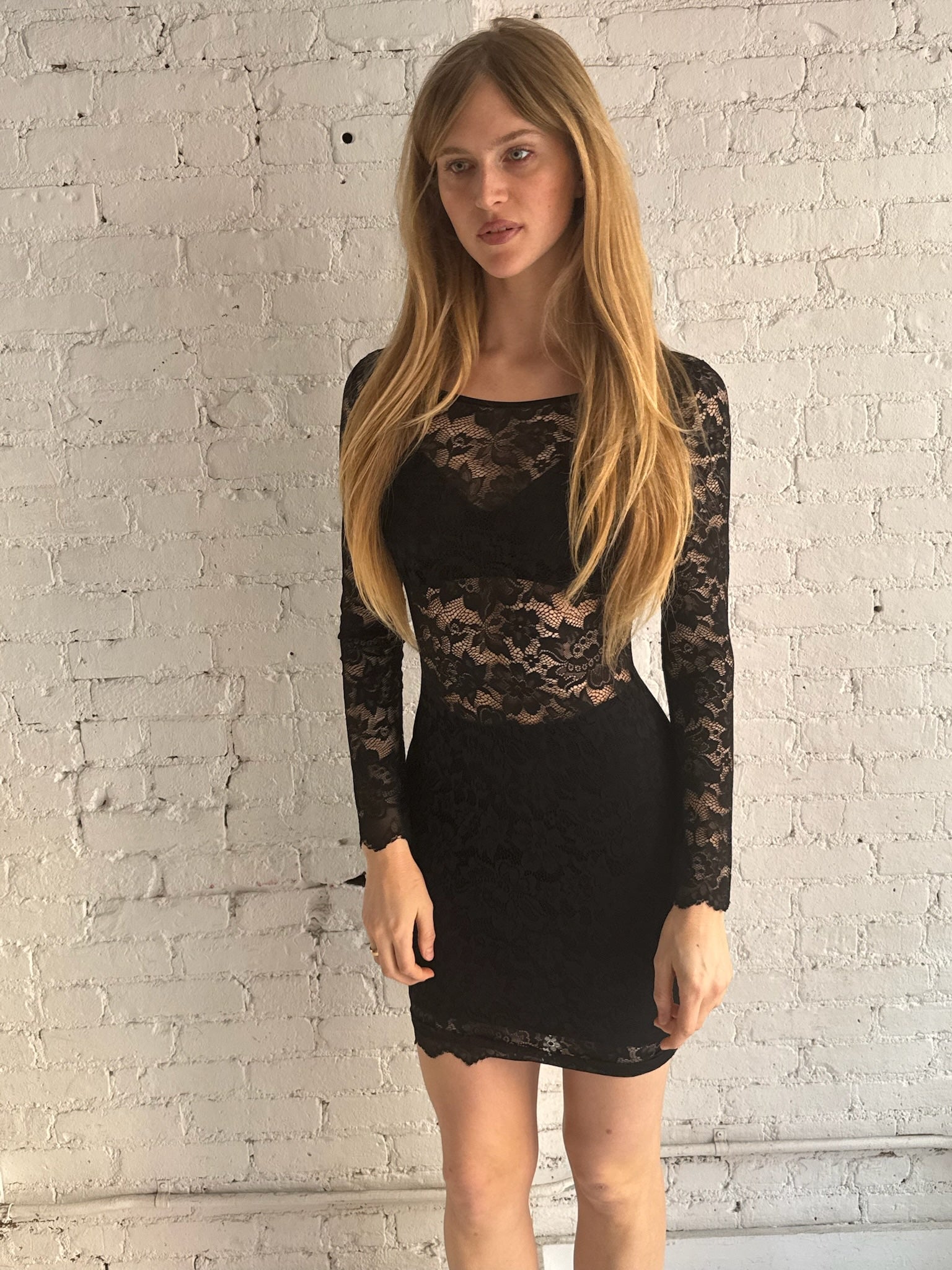Vintage Black Lace Dress