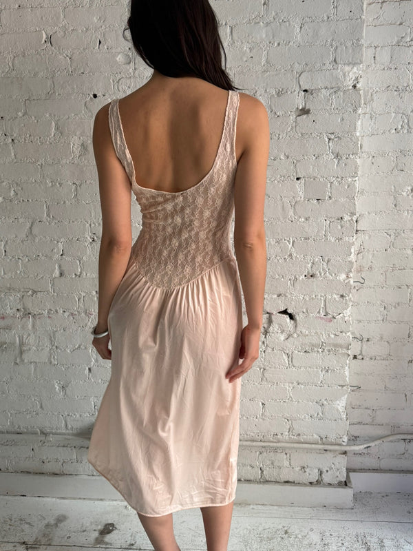 Vintage Pink Lace Dress