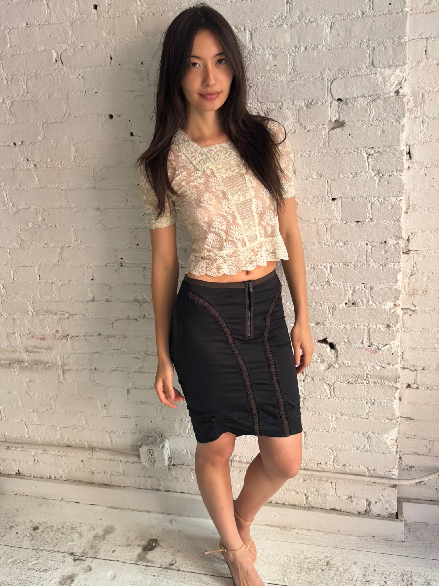 Vintage Antique Blue Top