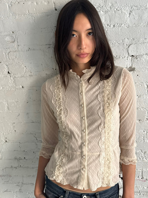 Vintage Sheer Lace Top