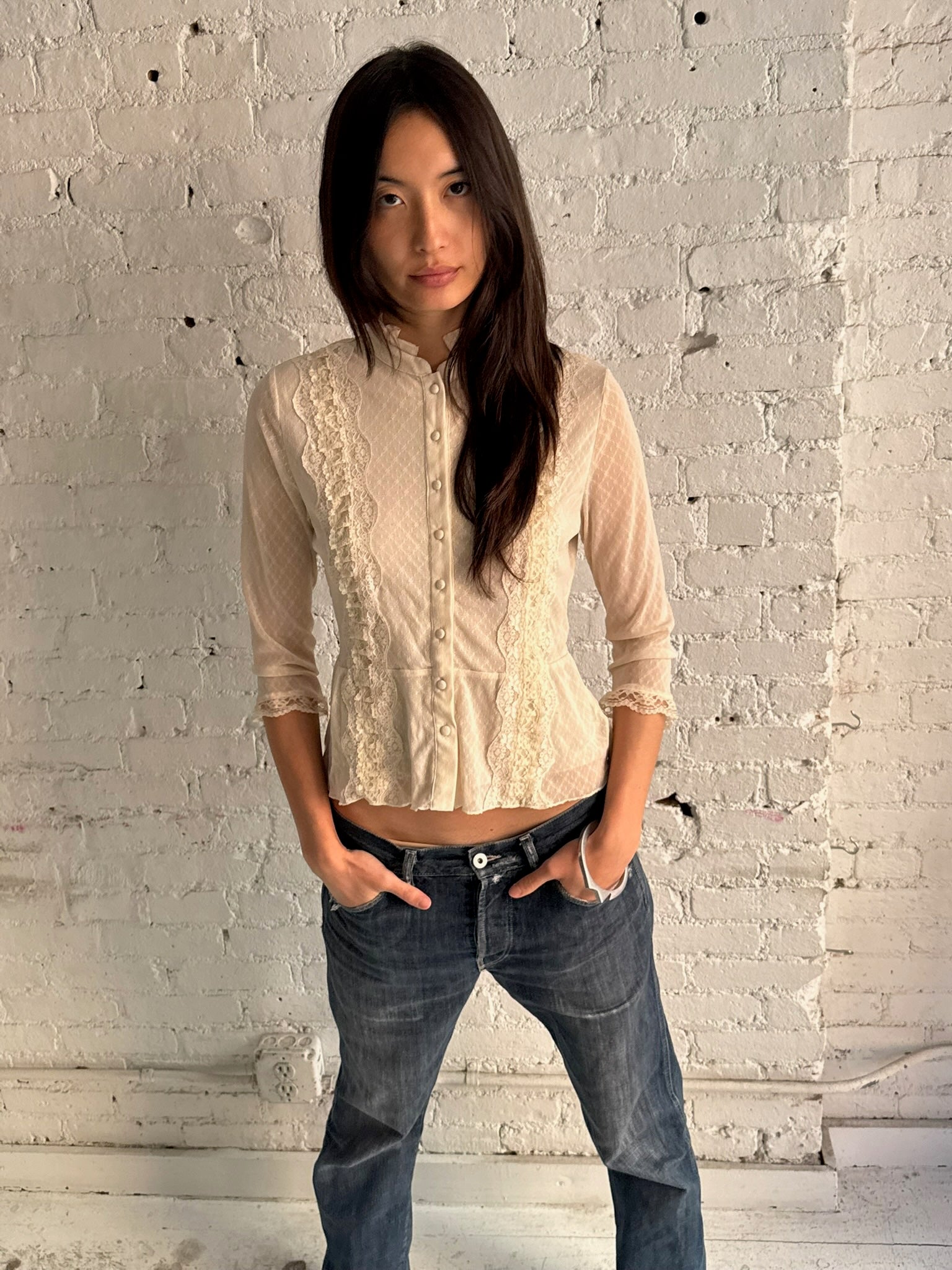 Vintage Sheer Lace Top