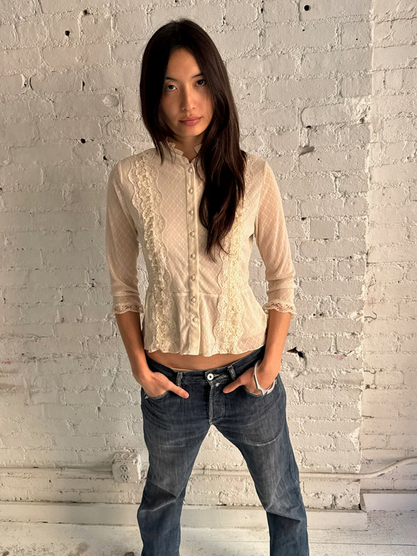 Vintage Sheer Lace Top