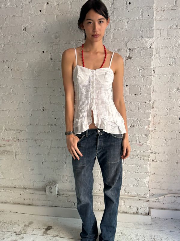 Vintage Ruffled Tank