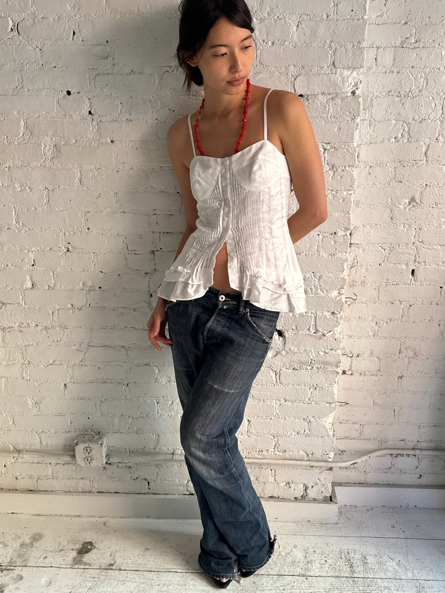 Vintage Ruffled Tank