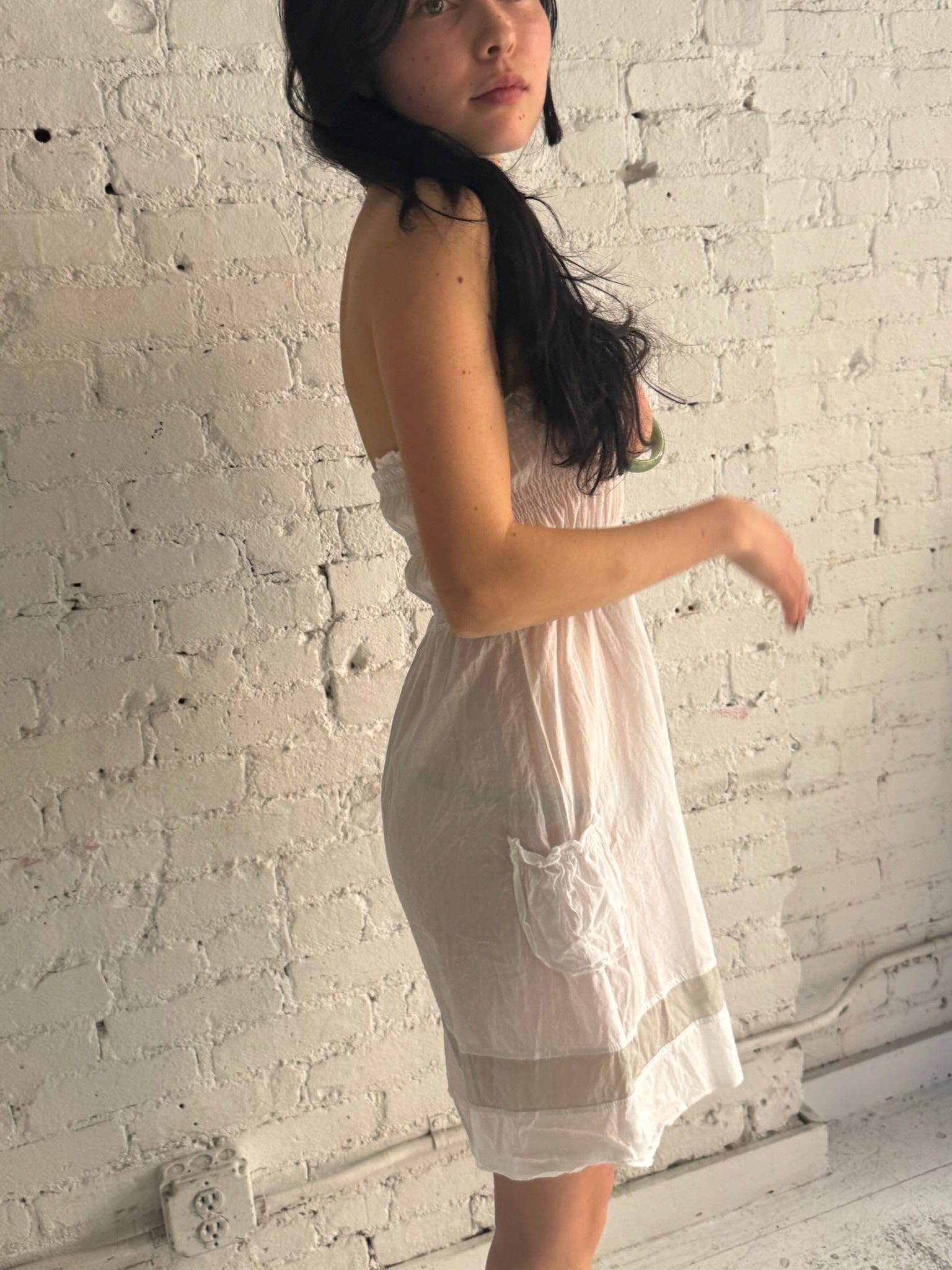 Vintage White Cotton Dress