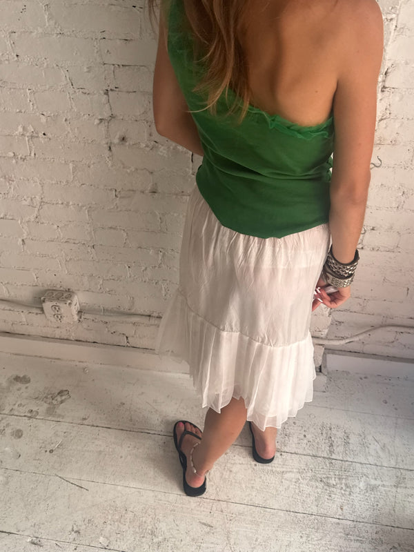 Vintage Pleated Midi Skirt
