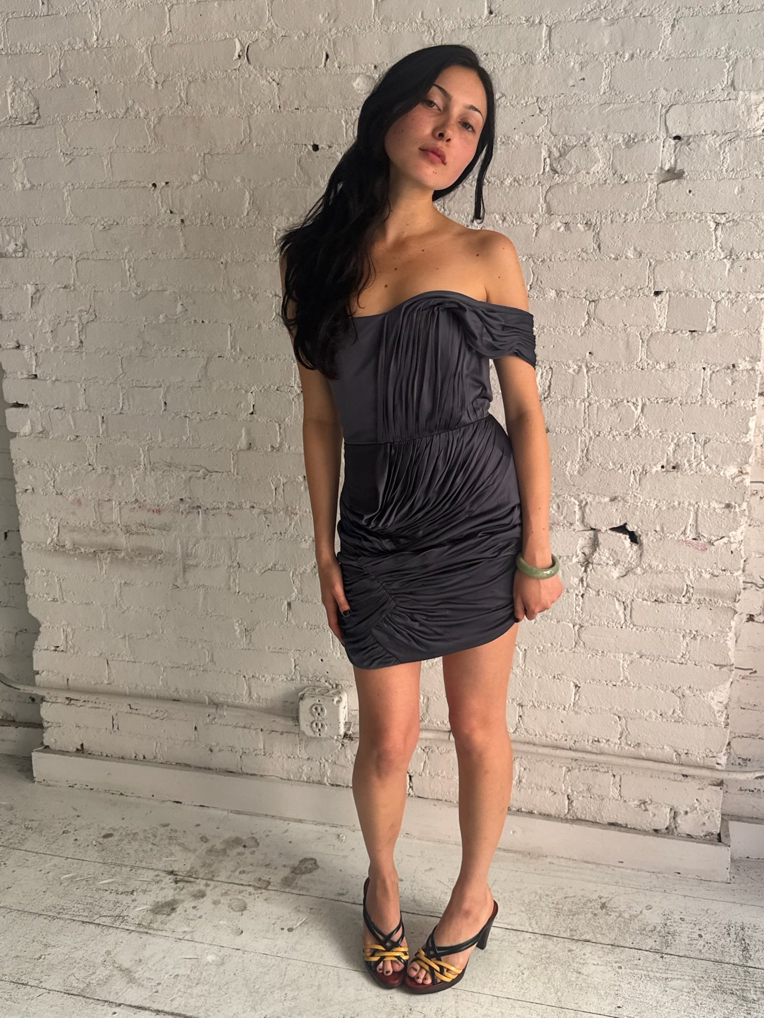 Vintage Off Shoulder Dress
