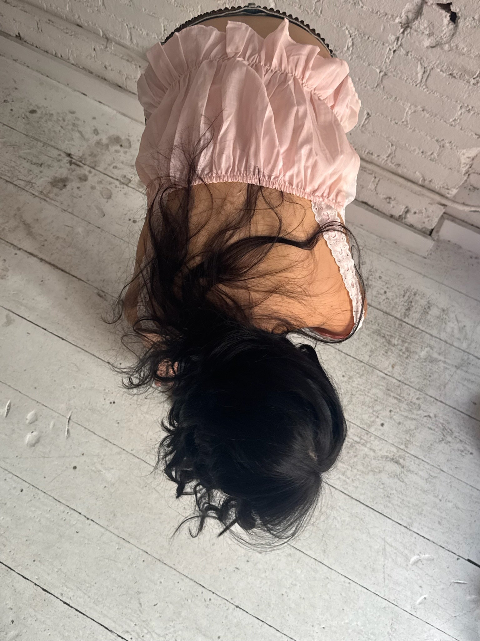 Vintage Pink Babydoll Top