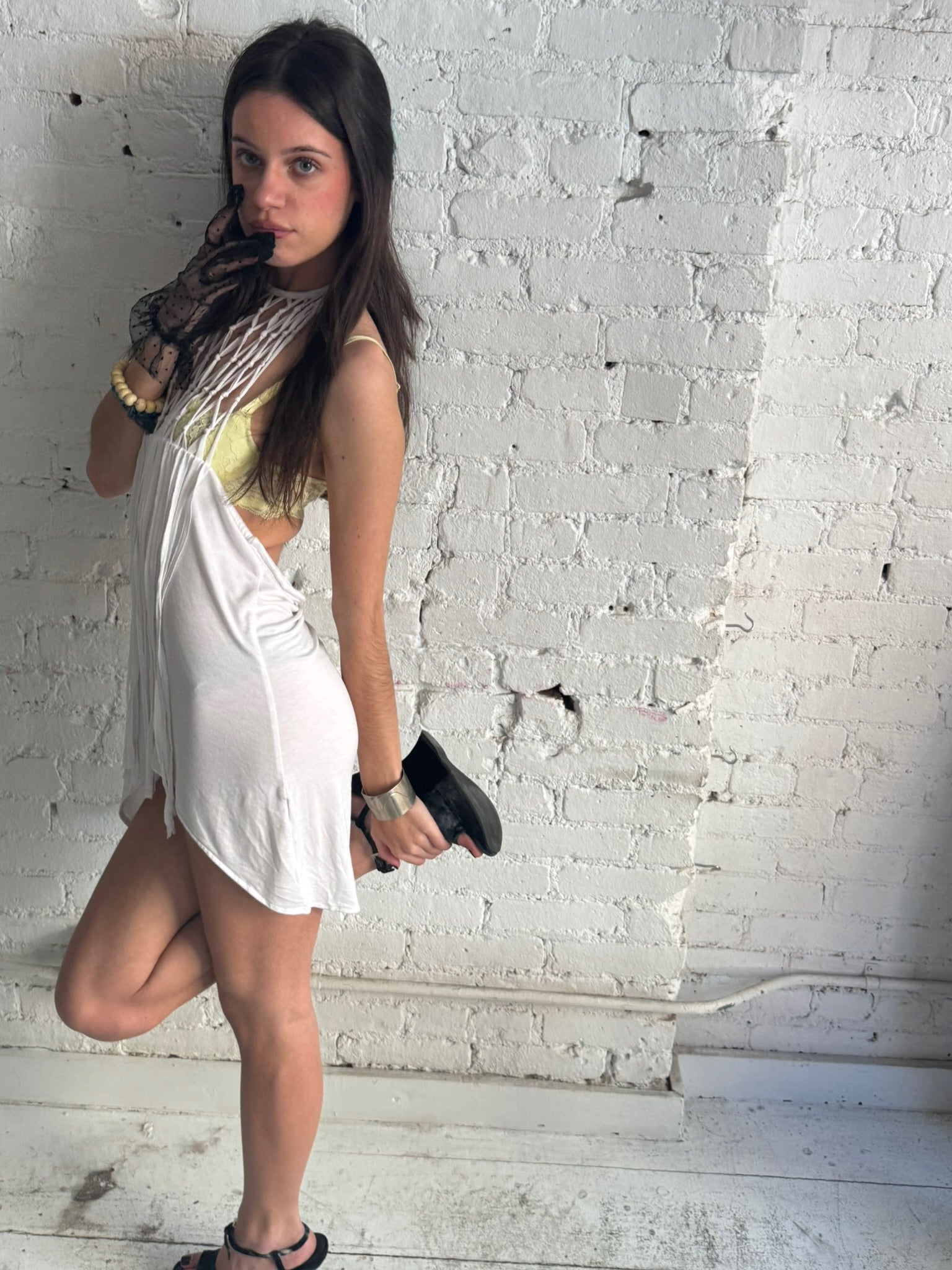Vintage Cotton Halter Dress