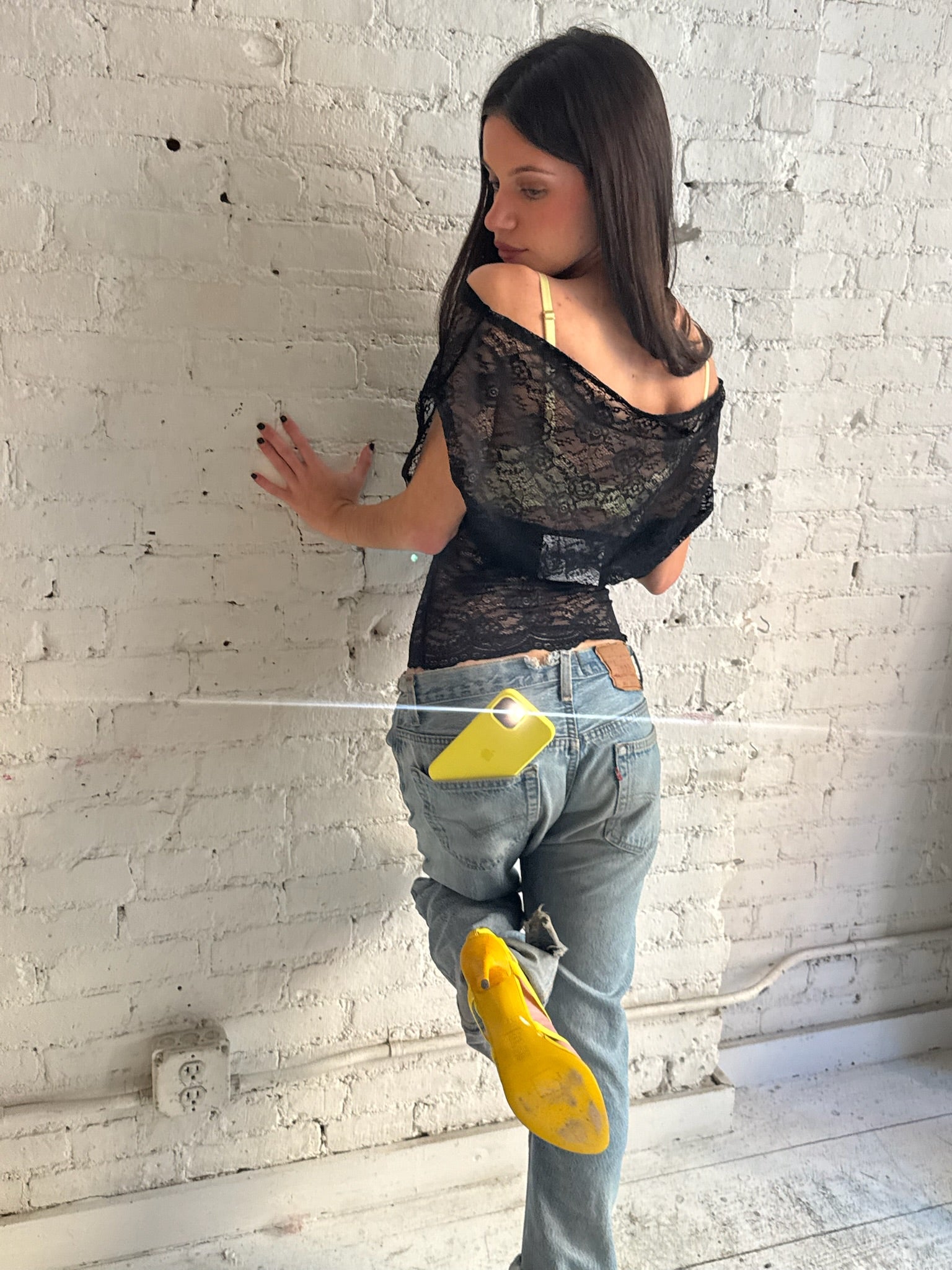 Vintage Black Lace Top