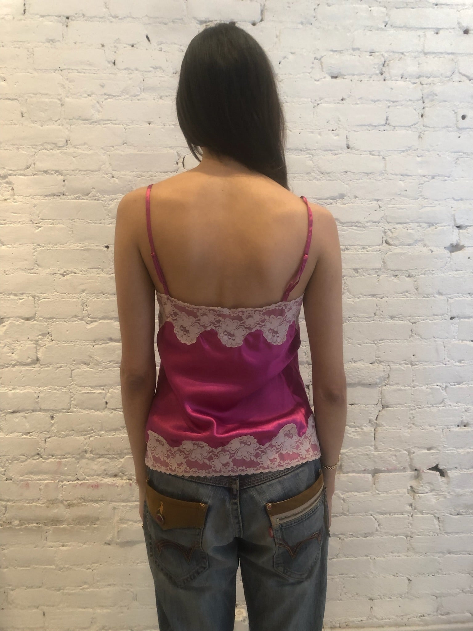 Vintage Pink Silk Cami