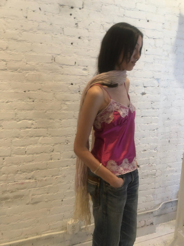 Vintage Pink Silk Cami