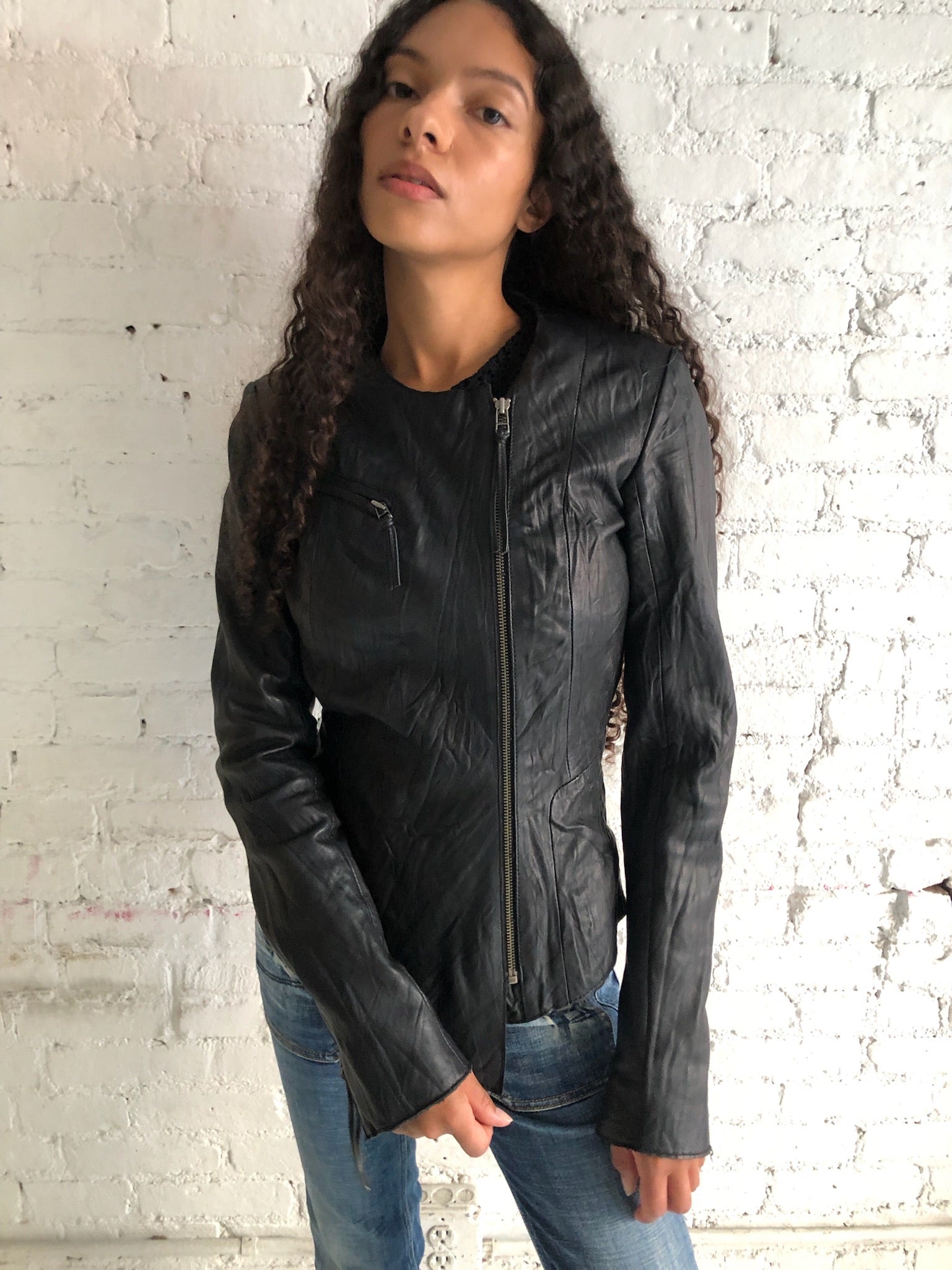 Vintage Black Leather Jacket