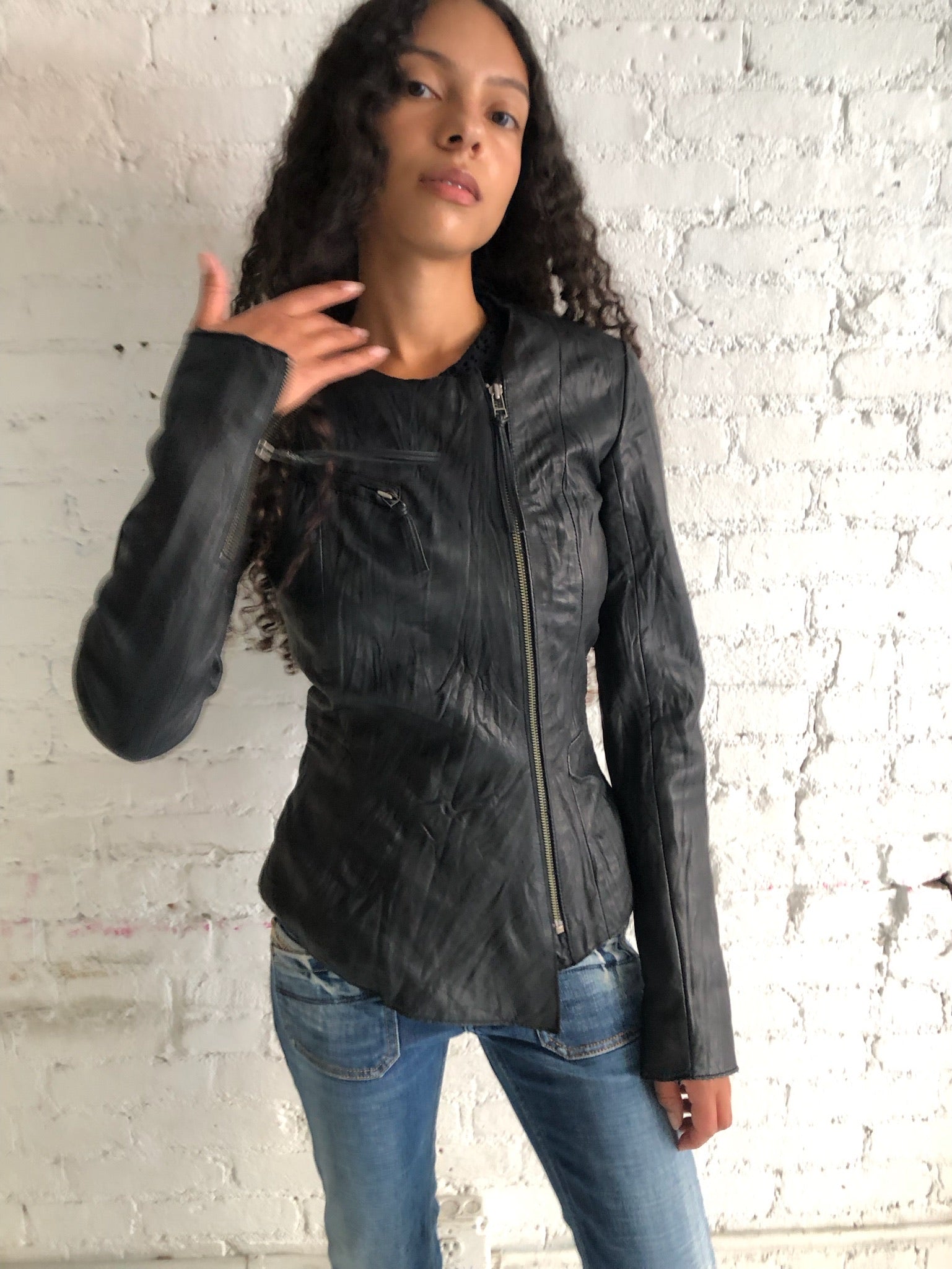 Vintage Black Leather Jacket