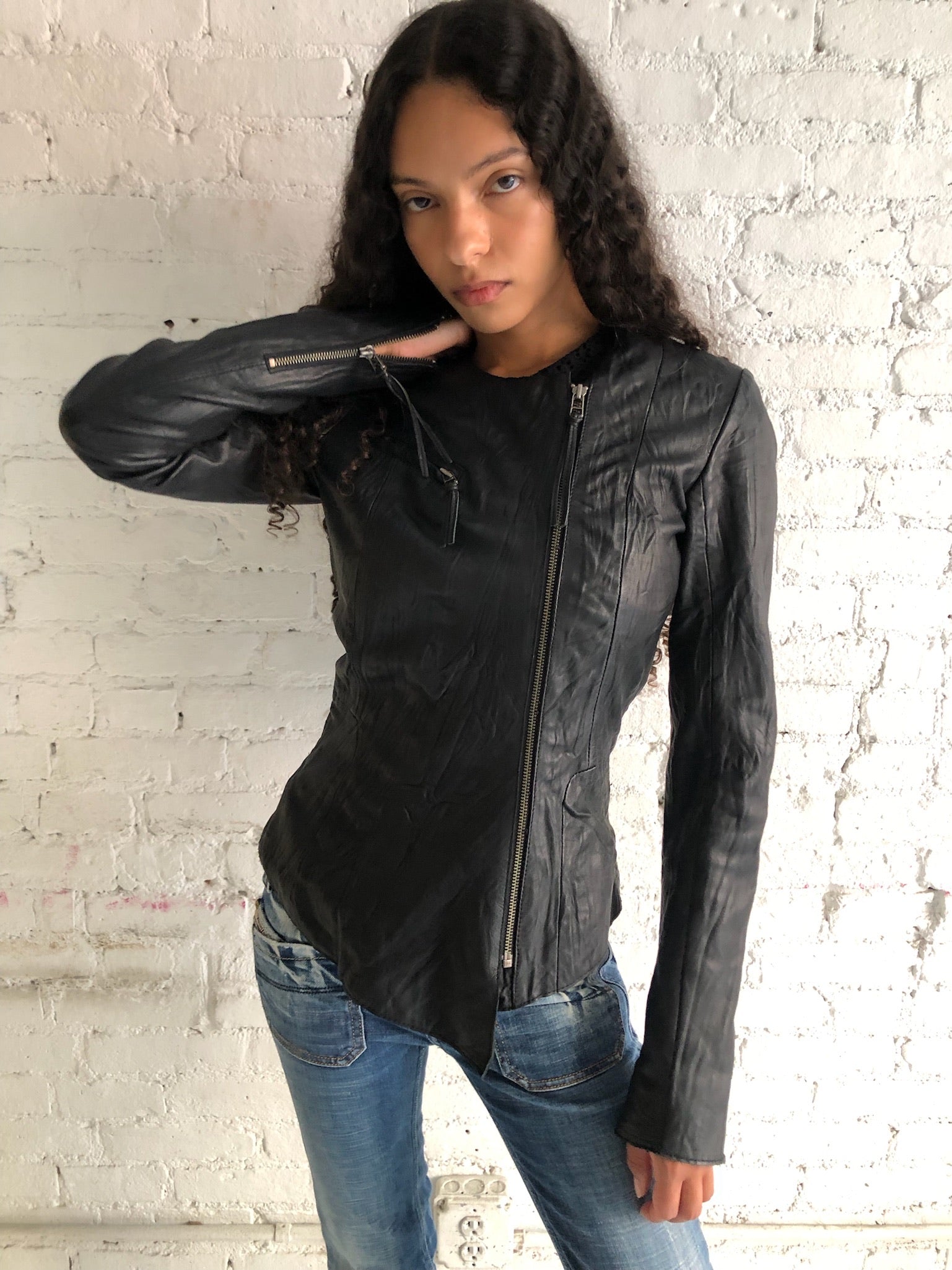 Vintage Black Leather Jacket