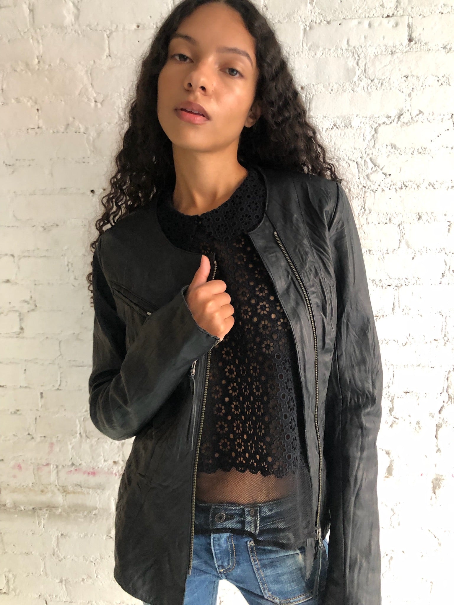 Vintage Black Leather Jacket