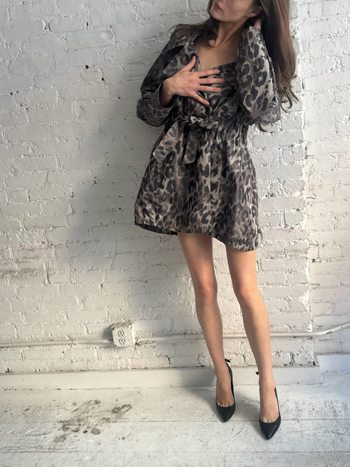 Vintage Animal Print Raincoat