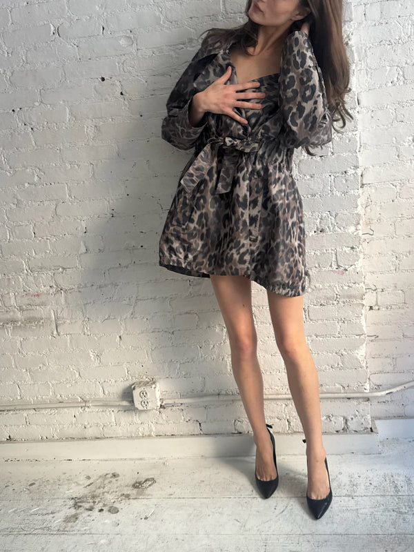 Vintage Animal Print Raincoat
