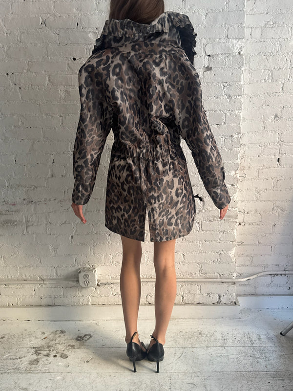 Vintage Animal Print Raincoat
