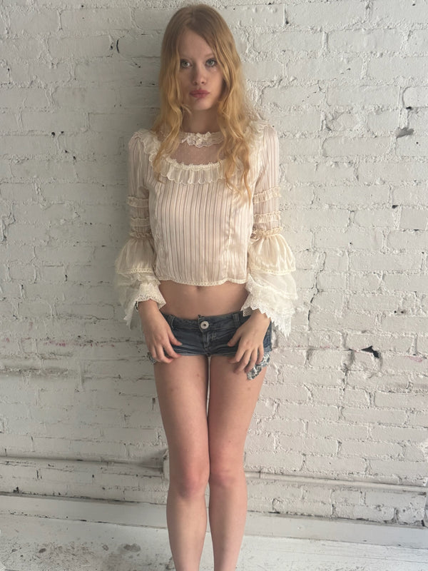 Vintage Pleated Top