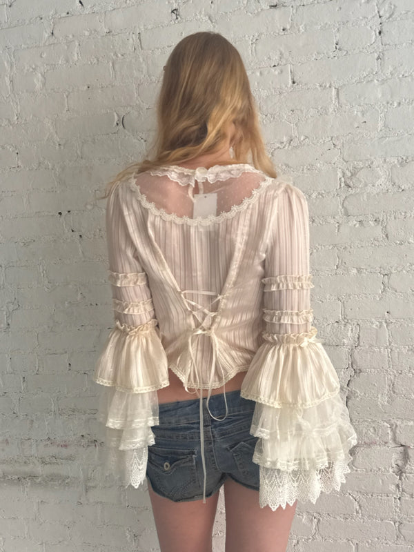 Vintage Pleated Top