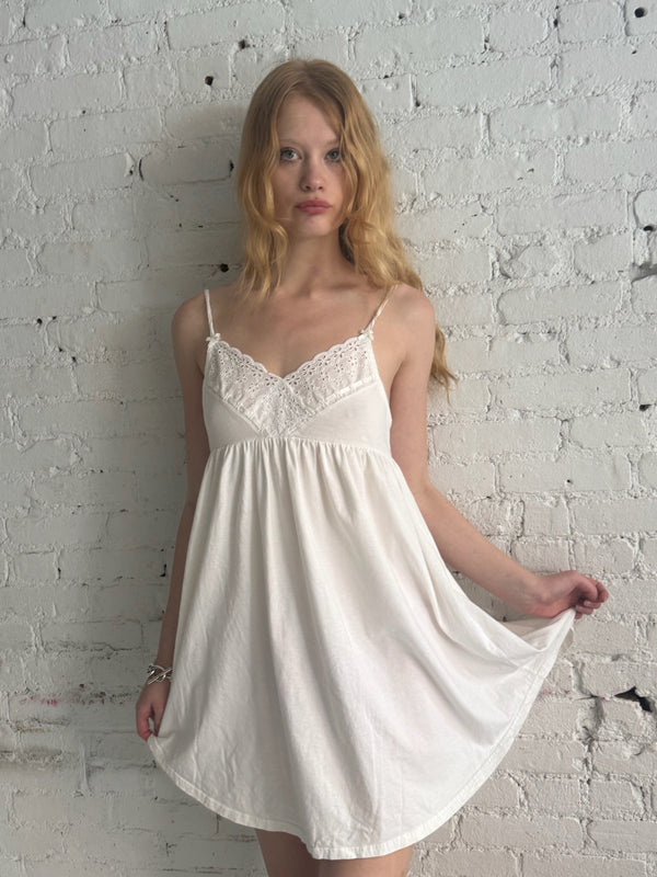 Vintage Eyelet Bow Dress