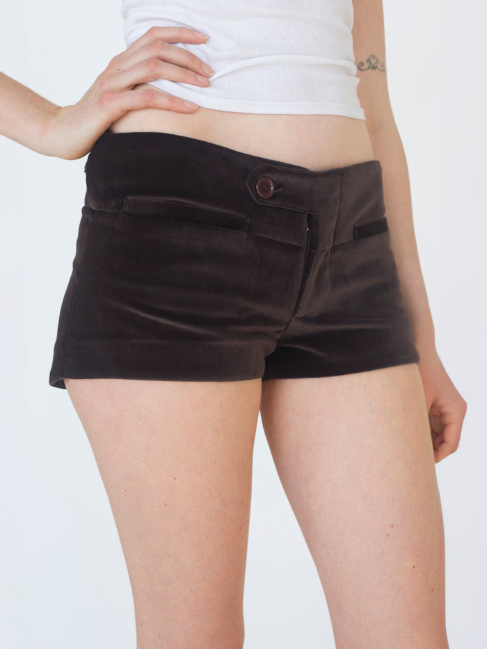 Lily Shorts - Brown Velvet