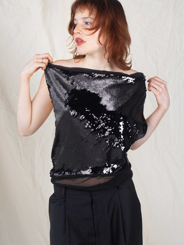 Margot Top - Black Sequin