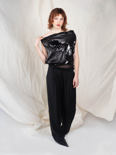 Margot Top - Black Sequin