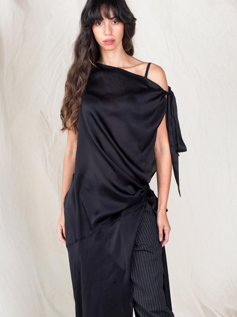 Susan Dress - Black Silk