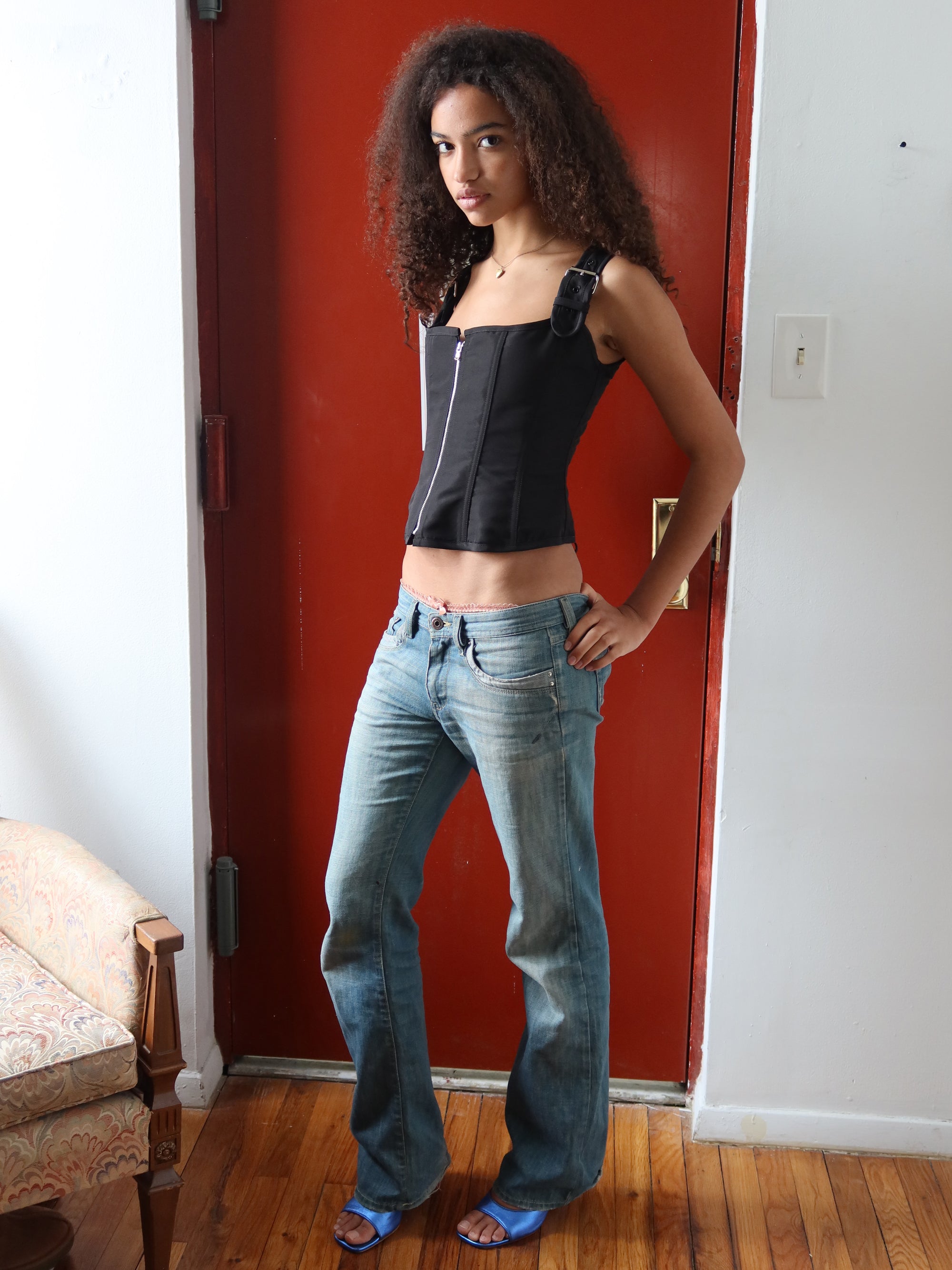 Buckle Corset - Black