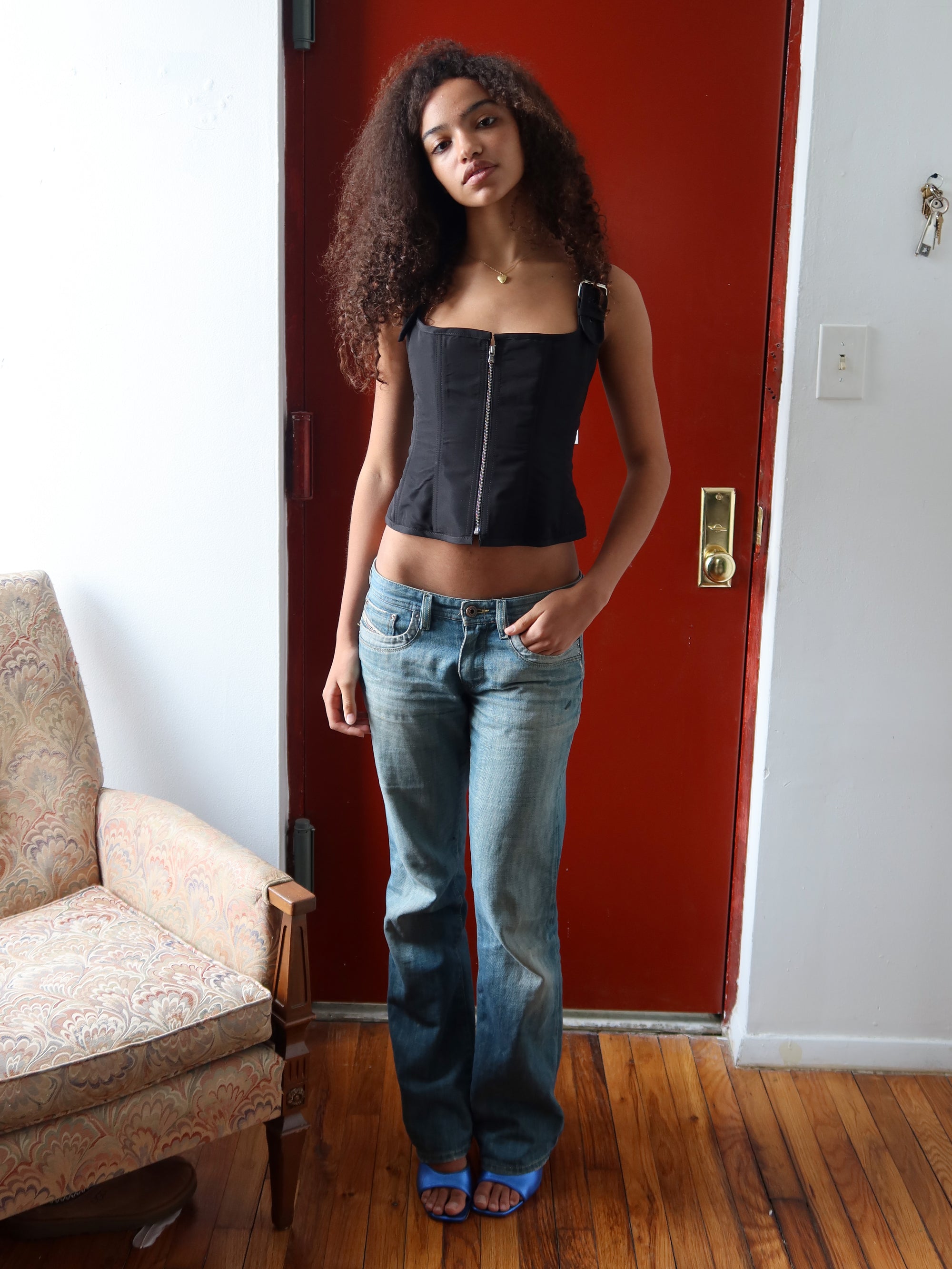 Buckle Corset - Black