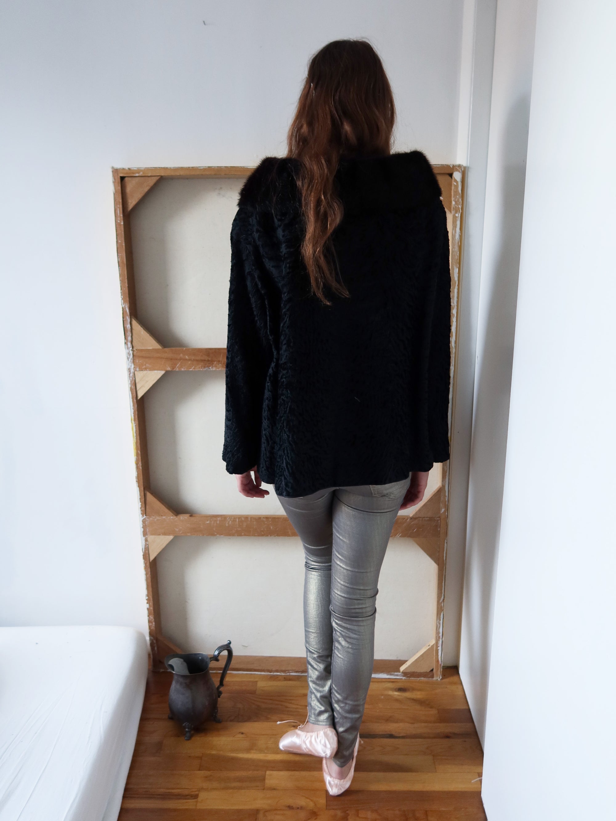 Vintage Anne J Persian Lamb Fur Coat